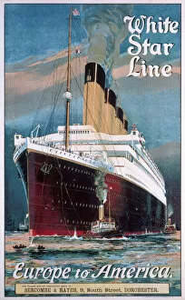 Oceanic Oceanic Collection: Poster advertising the White Star Line, Europe to America