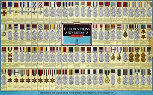 Asia Metal Print Collection: Poster - British Military medals