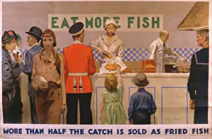 Related Images Poster Print Collection: Poster encouraging people to eat more fish