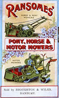 Adverts Canvas Print Collection: Poster, Ransomes Lawnmowers