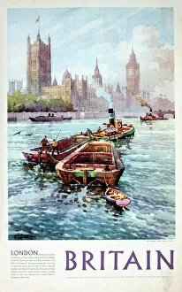 Big Ben Fine Art Print Collection: Poster, River Thames at Westminster, London