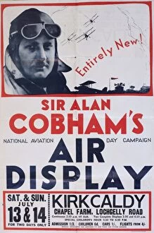 Aeroplanes Fine Art Print Collection: Poster, Sir Alan Cobhams National Aviation Day Campaign