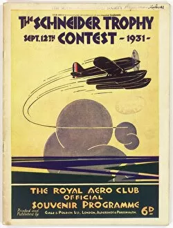 Club Collection: Programme cover, Schneider Trophy Contest