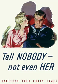 Dangerous Collection: Propaganda poster: careless talk costs lives