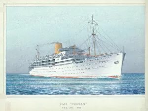 Fine Art Metal Print Collection: R Ms Chusan P and O Line Ocean liners Shipping