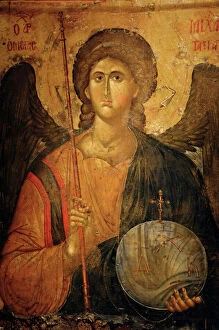Fine Art Collection: Saint Michael Arcangel. Byzantine icon. XIV century. Greece