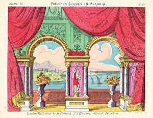 Opening Collection: Scenery for Aladdin, Pollocks Toy Theatre