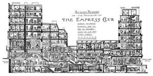 Sectional Collection: A Sectional Drawing of The Empress Club, 13 Berkeley Street