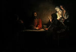 Darkness Collection: Supper at Emmaus, 1648, by Rembrandt van Rijn (1606-1669)