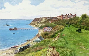 Watercolor paintings Fine Art Print Collection: Totland Bay, Isle of Wight