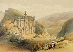 Petra Collection: The treasury of Petra, Jordan 1839 Date: 1839