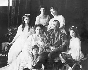 Alexei Collection: Tsar Nicholas II with his family
