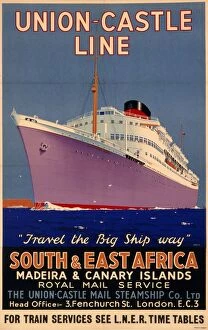 Africa Photo Mug Collection: Union-Castle shipping line poster