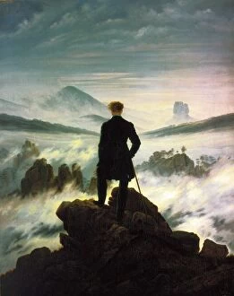 Paintings Canvas Print Collection: Wanderer Above the Sea of Fog