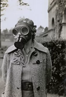Breathing Collection: WW2 - Home Front - Woman in her Gas Mask