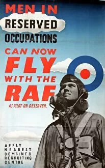 WW2 Cushion Collection: WW2 poster, Fly with the RAF
