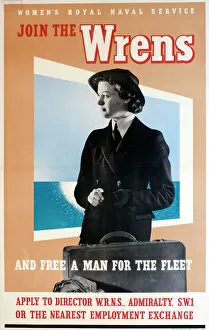 WW2 Jigsaw Puzzle Collection: WW2 recruitment poster, Join the Wrens