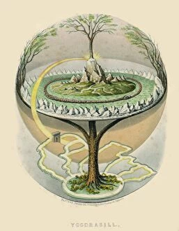 Water Mouse Greetings Card Collection: Yggdrasil, the Tree of Life in Norse mythology