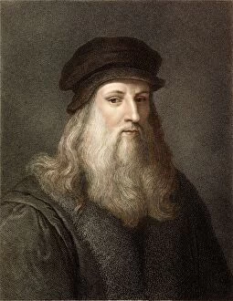 Scientists Jigsaw Puzzle Collection: 1490 Leonardo Da Vinci colour portrait