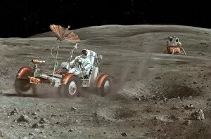 Charles Duke Collection: Apollo 16 lunar rover, artwork