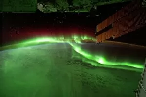 Astronauts Metal Print Collection: Aurora, ISS image