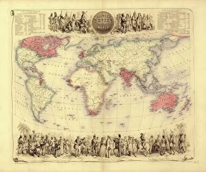 Explorer Collection: British Empire world map, 19th century