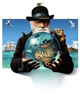 Scientists Greetings Card Collection: Charles Darwin, British naturalist
