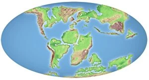 Related Images Jigsaw Puzzle Collection: Continental drift, 100 million years ago