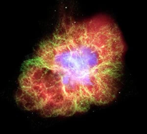 Spitzer Photo Mug Collection: Crab nebula, composite image