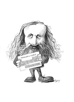 Portraits Mouse Mat Collection: Dmitri Mendeleev, caricature