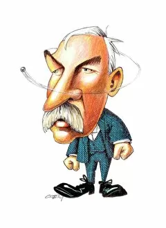 Orbits Collection: Ernest Rutherford, caricature