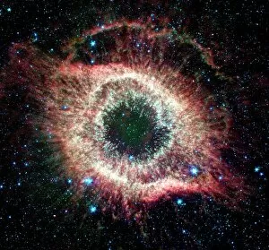 Space Mouse Mat Collection: Helix nebula, infrared Spitzer image