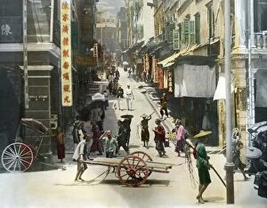 British Empire Collection: Hong Kong street scene, 1890s C016 / 4499