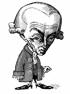 Portraits Mouse Mat Collection: Immanuel Kant, caricature