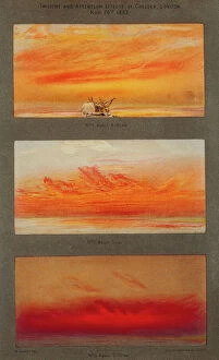 Usk Framed Print Collection: Krakatoa sunsets, 1883 artworks