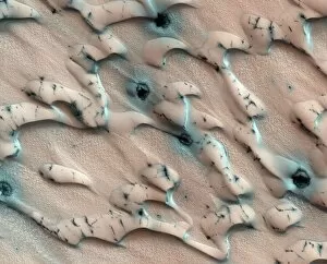 Crescent Collection: Martian sand dunes, satellite image