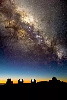 Star Collection: Mauna Kea telescopes and Milky Way