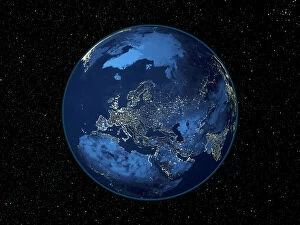 Stars Collection: North America at night, satellite image