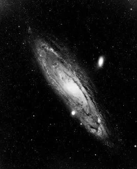 Andromeda Galaxy Jigsaw Puzzle Collection: Optical photo of Andromeda galaxy & its satellites
