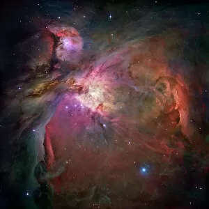 Related Images Greetings Card Collection: Orion nebula (M42 and M43)