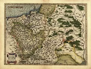 Posters Canvas Print Collection: Orteliuss map of Poland, 1570