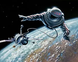 Space Mouse Mat Collection: Soviet space-walk, artwork