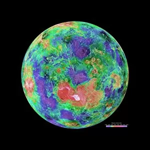 Related Images Photo Mug Collection: Venus radar map, North Pole