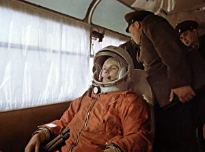 Astronauts Metal Print Collection: Yuri Gagarin before launch, 1961