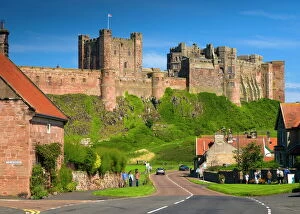 Castles Pillow Collection: Bamburgh Castle, Northumberland, England, United Kingdom, Europe