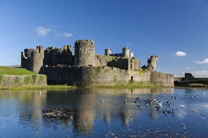 Castles Fine Art Print Collection: Caerphilly Castle, Cardiff, Wales, UK
