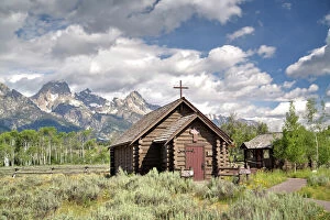 America Photo Mug Collection: Chapel of the Transfiguration, Grand Teton National Park, Wyoming, United States of America
