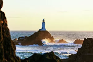 Copyspace Collection: Corbiere Point Lighthouse, Jersey, Channel Islands, United Kingdom, Europe