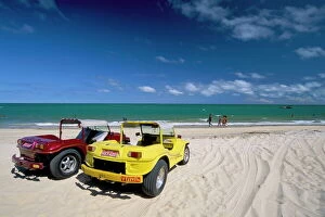 Related Images Fine Art Print Collection: Dune buggies, Jacuma, Natal, Rio Grande do Norte state, Brazil, South America