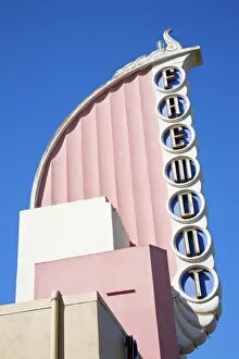 Art Deco Architecture Canvas Print Collection: Fremont Art Deco Movie Theater, Monterey Street, San Luis Obispo, California